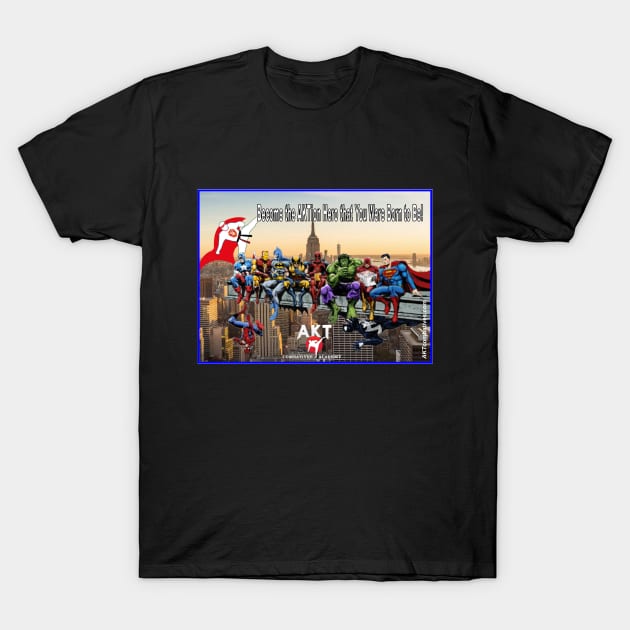 AKTion Hero & Superheroes on Girder T-Shirt by AKTionGear